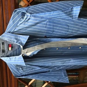 S/S Tommy Hilfiger Blue Pinstripe shirt